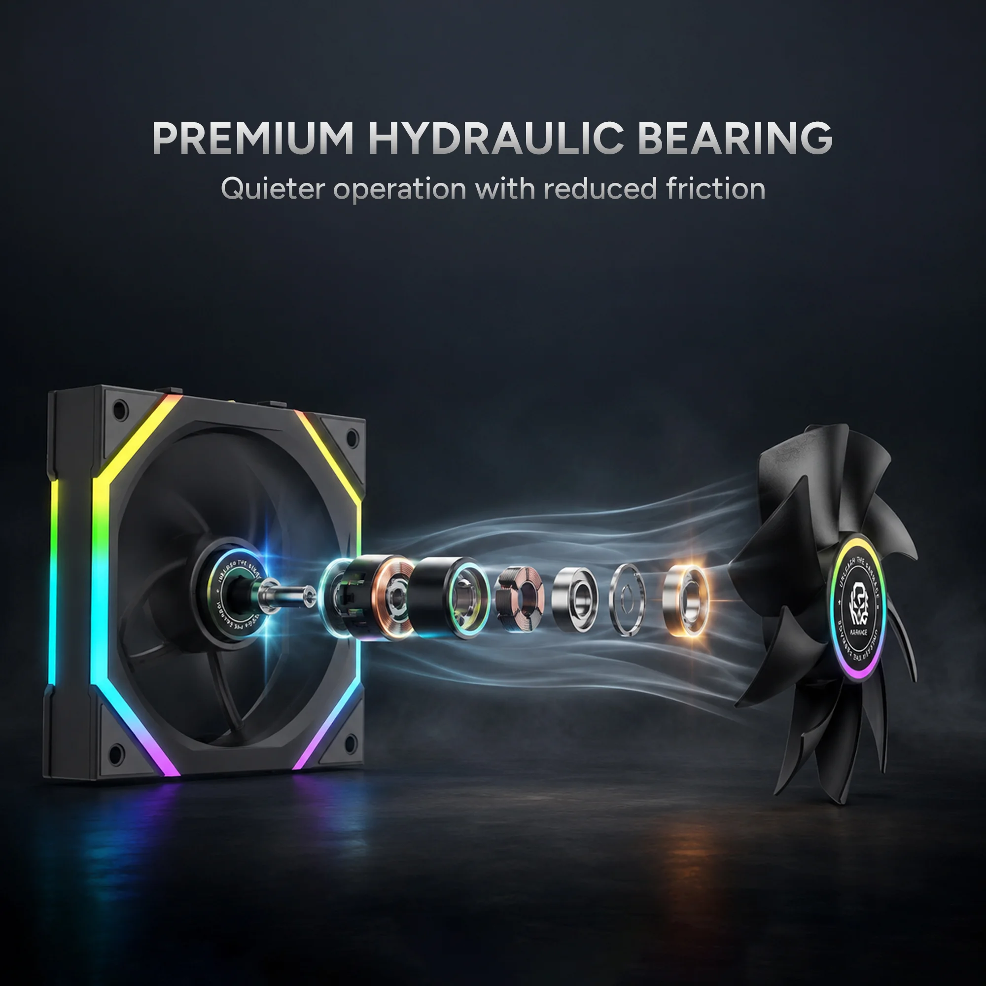 Karnage Ignite ARGB Case Fan - Black - View 4
