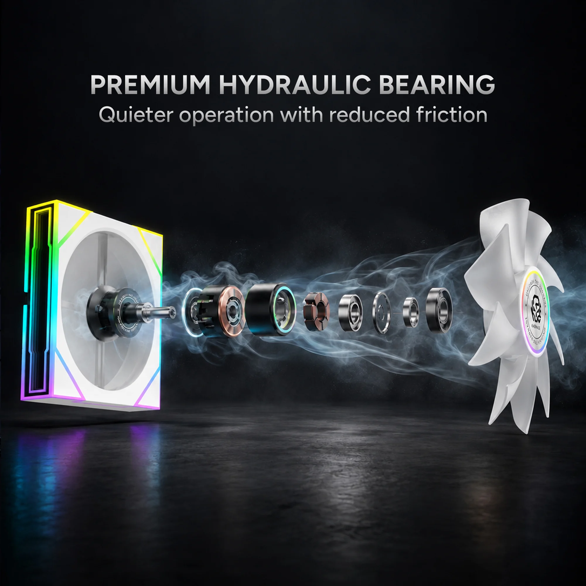 Karnage Sunbeam 120 ARGB Case Fan - White - View 5