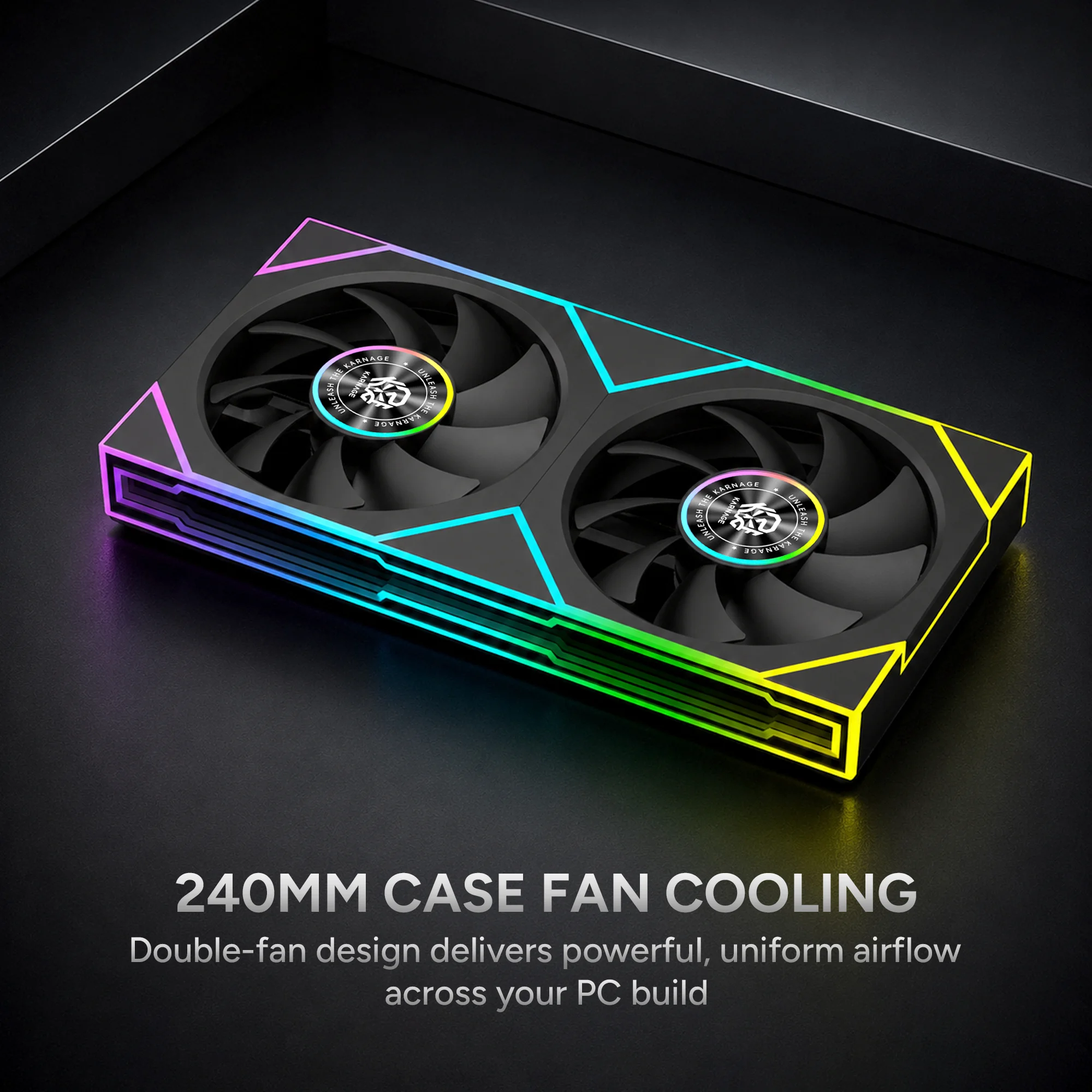 Karnage Sunbeam 240 ARGB Case Fan - Black - View 5