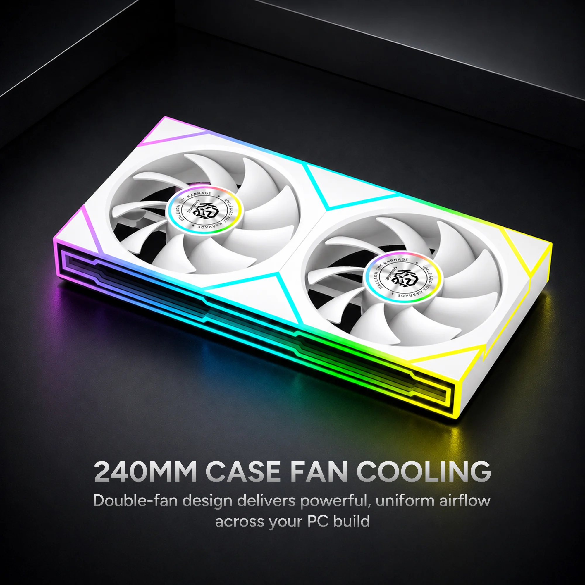 Karnage Sunbeam 240 ARGB Case Fan - White - View 5
