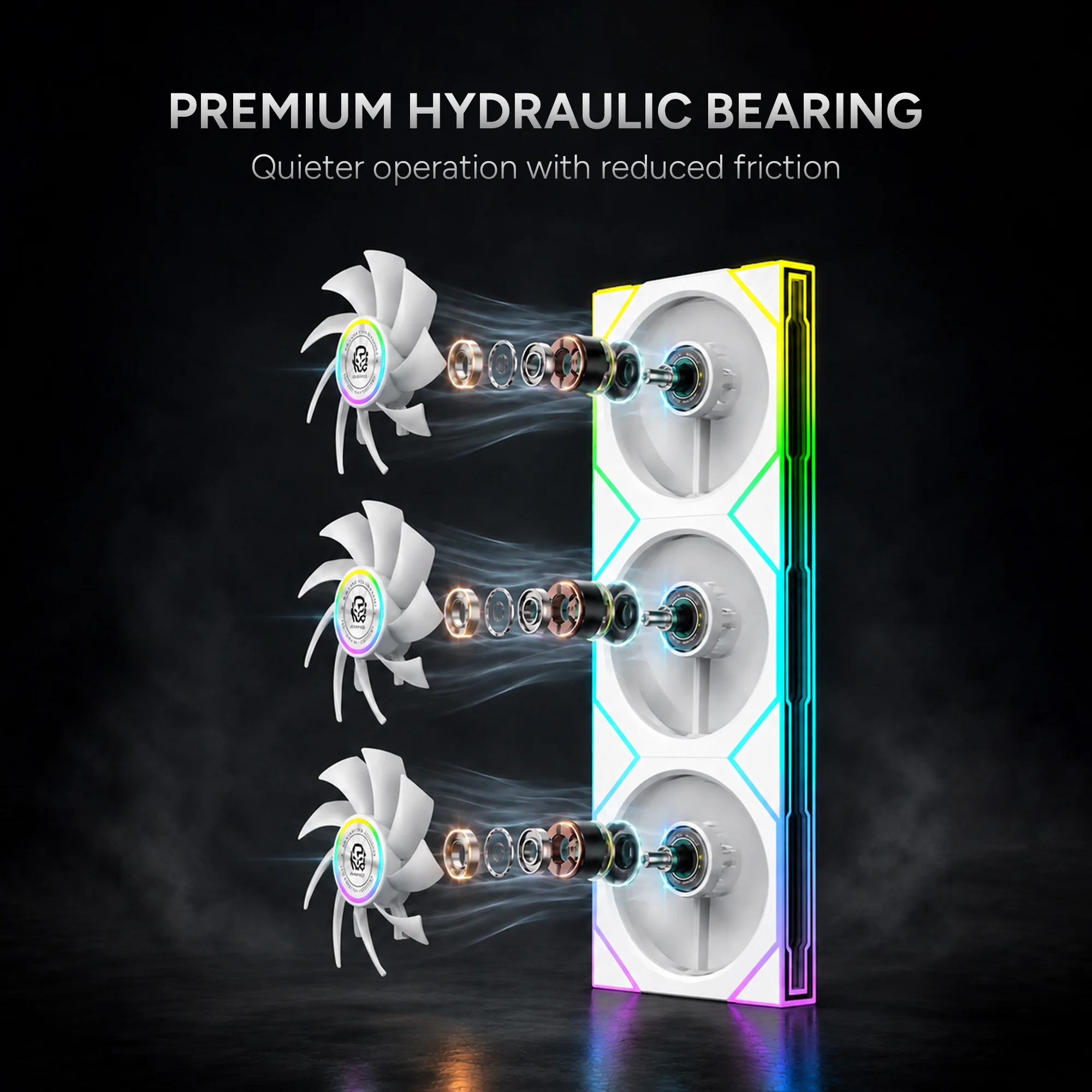 Karnage Sunbeam 360 ARGB Case Fan - White - View 7