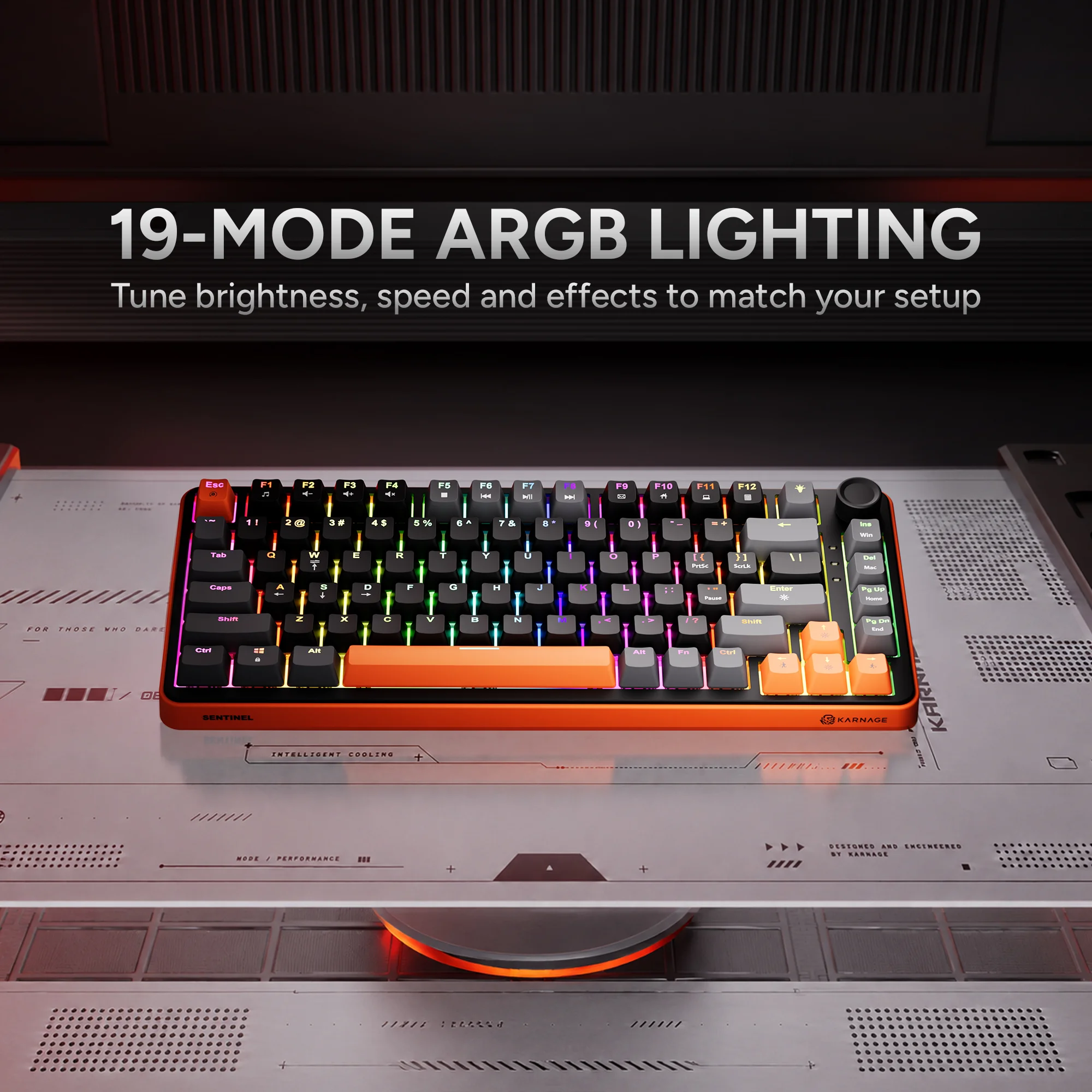 Karnage Sentinel 82 - 19 Dynamic ARGB Lighting Modes